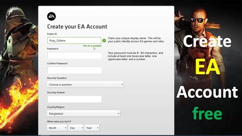 ea account sign up